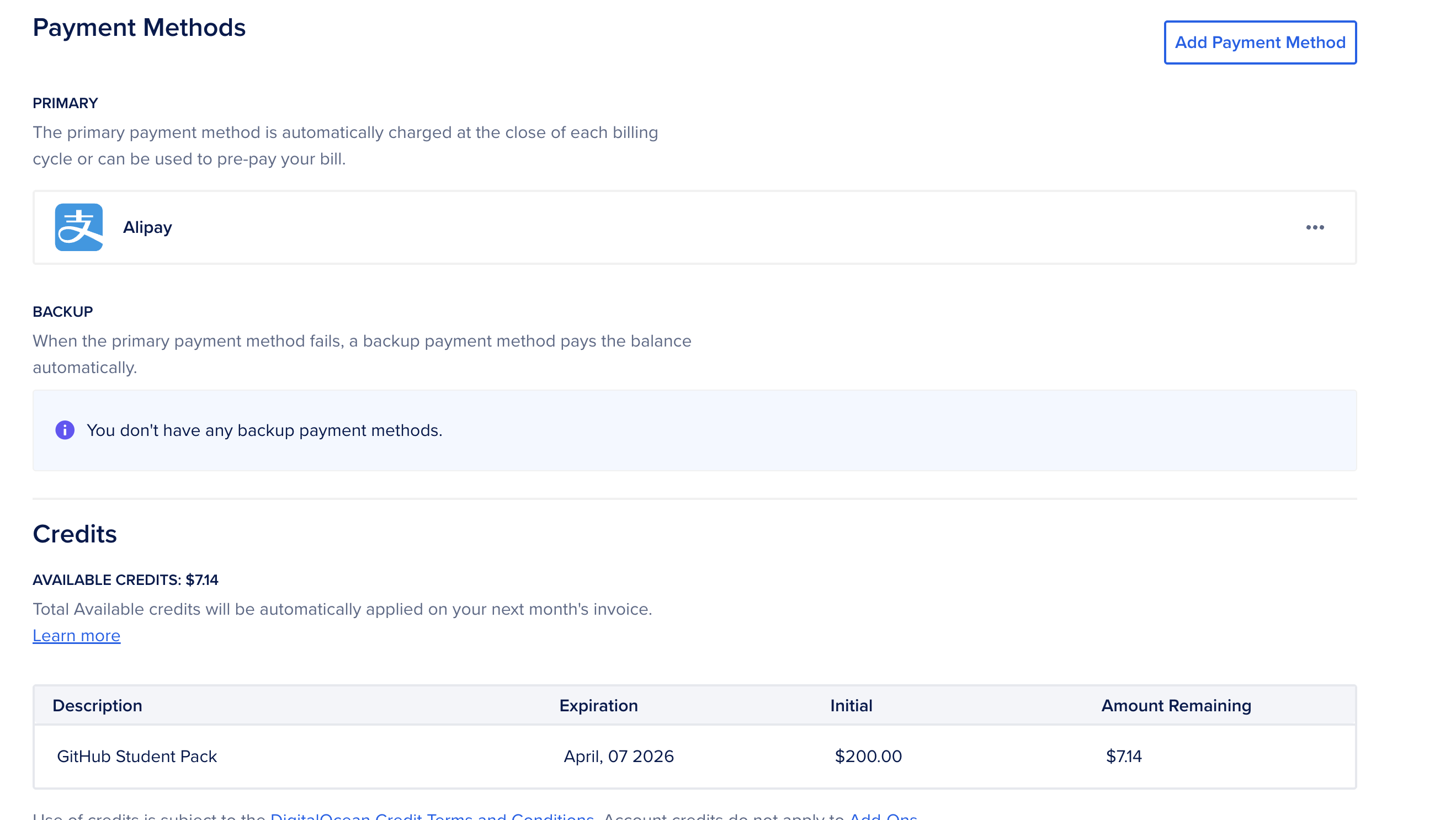 Billing页面 Billing页面